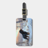 Gordon Setter liet het sneeuwen Kerstmis Bagagelabel (Voorkant verticaal)