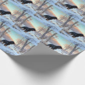 Gordon Setter liet het sneeuwen Kerstmis Cadeaupapier (Hoek)