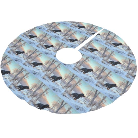 Gordon Setter liet het sneeuwen Kerstmis Kerstboom Rok (Gekanteld)