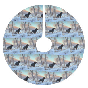 Gordon Setter liet het sneeuwen Kerstmis Kerstboom Rok