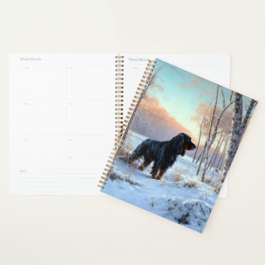 Gordon Setter liet het sneeuwen Kerstmis Planner (Display)
