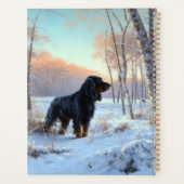 Gordon Setter liet het sneeuwen Kerstmis Planner (Achterkant)