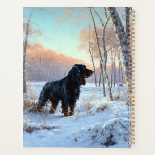 Gordon Setter liet het sneeuwen Kerstmis Planner (Achterkant)