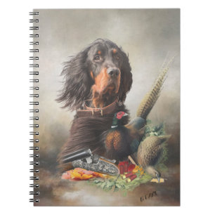 Gordon setter met fazanten, Art Notitieboek