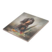 Gordon setter met fazanten, Art Tegeltje (Zijkant)