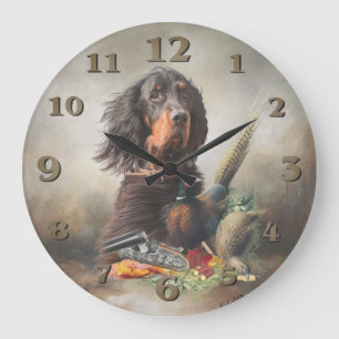 Gordon setter met fazanten, Kunst Grote Klok