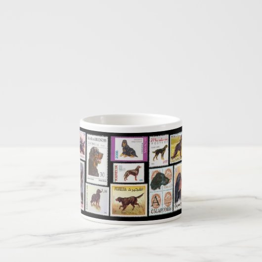 Gordon Setter Monde timbres Espresso Mug (Devant)