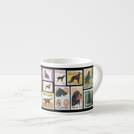 Gordon Setter Monde timbres Espresso Mug (Devant droit)