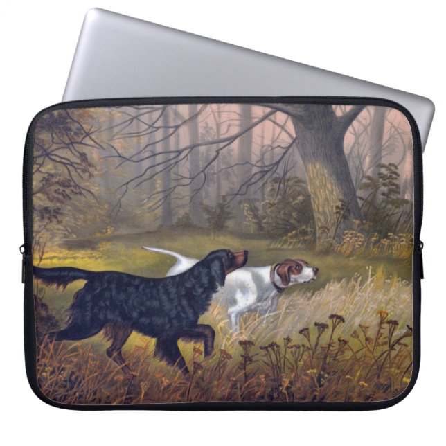 Gordon Setter op Point Laptop Sleeve (Voorkant)
