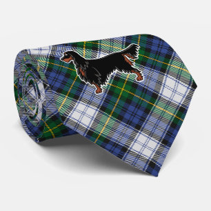 Gordon Setter over Gordon Dress Tartan halsdoek Stropdas