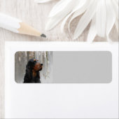 Gordon Setter Painted Head Label (Insitu)