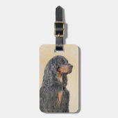 Gordon Setter Painting - Cute Original Dog Art Bagagelabel (Voorkant verticaal)