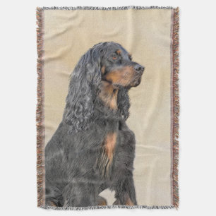 Gordon Setter Painting - Cute Original Dog Art Deken