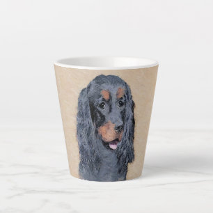 Gordon Setter Painting - Cute Original Dog Art Latte Mok