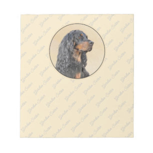 Gordon Setter Painting - Cute Original Dog Art Notitieblok
