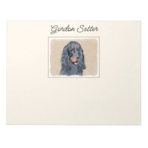 Gordon Setter Painting - Cute Original Dog Art Notitieblok