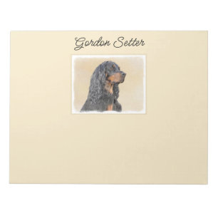 Gordon Setter Painting - Cute Original Dog Art Notitieblok