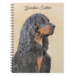 Gordon Setter Painting - Cute Original Dog Art Notitieboek