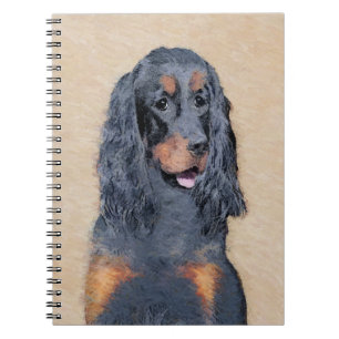 Gordon Setter Painting - Cute Original Dog Art Notitieboek