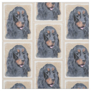 Gordon Setter Painting - Cute Original Dog Art Stof