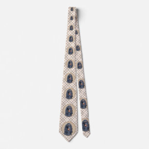 Gordon Setter Painting - Cute Original Dog Art Stropdas