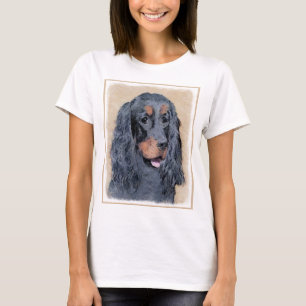 Gordon Setter Painting - Cute Original Dog Art T-shirt