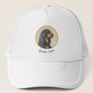 Gordon Setter Painting - Cute Original Dog Art Trucker Pet