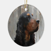 Gordon Setter Paintng Ornament (Links)