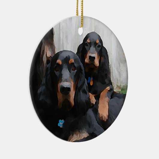 Gordon Setter Pals het Schilderen Ornament (Rechts)