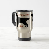 Gordon Setter Papa Aluminium Travel Mug (Devant gauche)