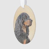 Gordon Setter Peinture - Joli art original chien (devant)