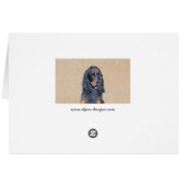 Gordon Setter Peinture - Joli art original chien (Dos Horizontal)