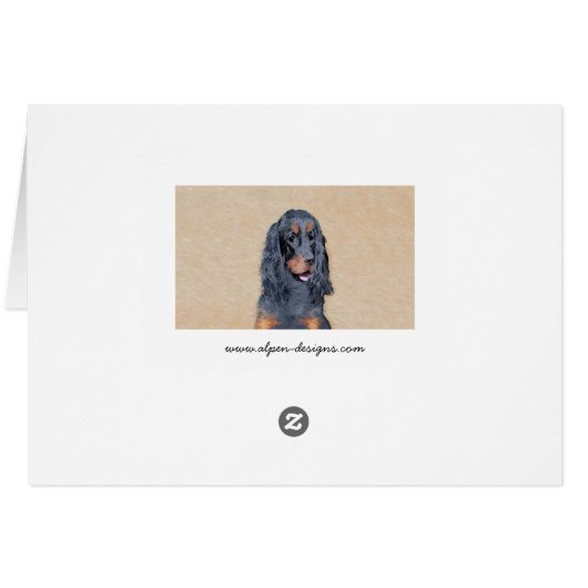 Gordon Setter Peinture - Joli art original chien (Dos Horizontal)