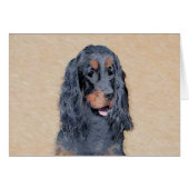 Gordon Setter Peinture - Joli art original chien (Devant horizontal)