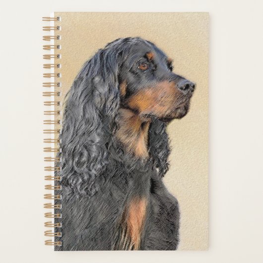 Gordon Setter Peinture - Joli art original chien (Devant)