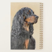 Gordon Setter Peinture - Joli art original chien (Dos)