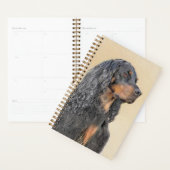 Gordon Setter Peinture - Joli art original chien (Devant avec enveloppe)