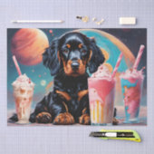 Gordon Setter Puppy N Milkshakes Tissuepapier (Craft)