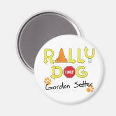 Gordon Setter Rally Dog Magneet (Voorkant / Achterkant)