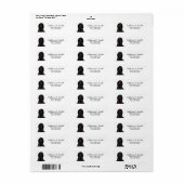 Gordon Setter Return-adres Etiket (Full Sheet)