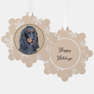 Gordon Setter-schilderij - Mooie originele honden  Ornament Kaart