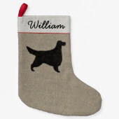 Gordon Setter Silhouette Gepersonaliseerde Hond Va Kleine Kerstsok (Voorkant)