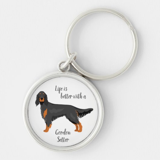 Gordon Setter sleutelhanger. Gepersonaliseerde ite Sleutelhanger (Voorkant)