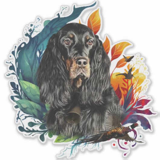Gordon Setter Sticker (Voorkant)