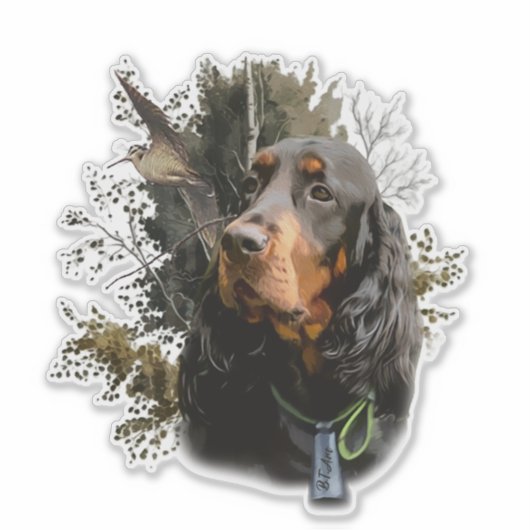Gordon Setter Sticker (Voorkant)