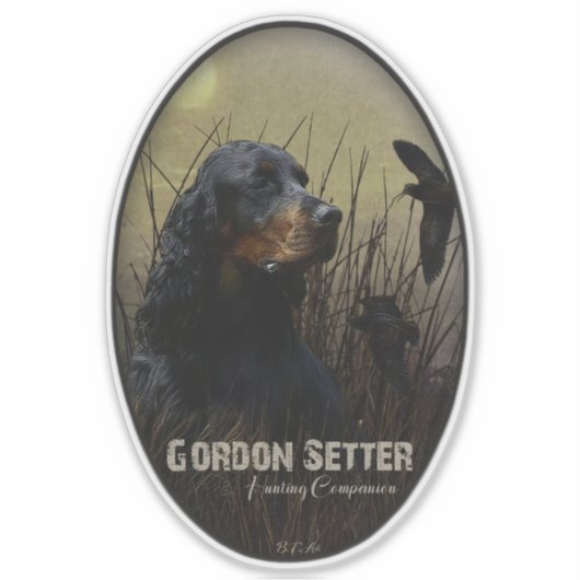 Gordon Setter, Sticker compagnon de chasse (Devant)