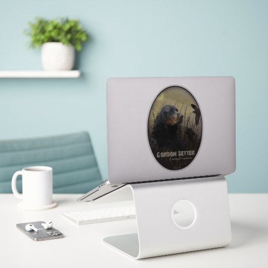 Gordon Setter, Sticker compagnon de chasse (Ordinateur portable sur le bureau)