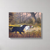 Gordon Setter sur l'impression en points sur toile (Recto)
