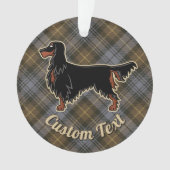 Gordon Setter sur Patiné Gordon Tartan (devant)