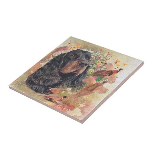 Gordon Setter Tapestry Coffee Mok Sierkussen Bev Tegeltje (Zijkant)